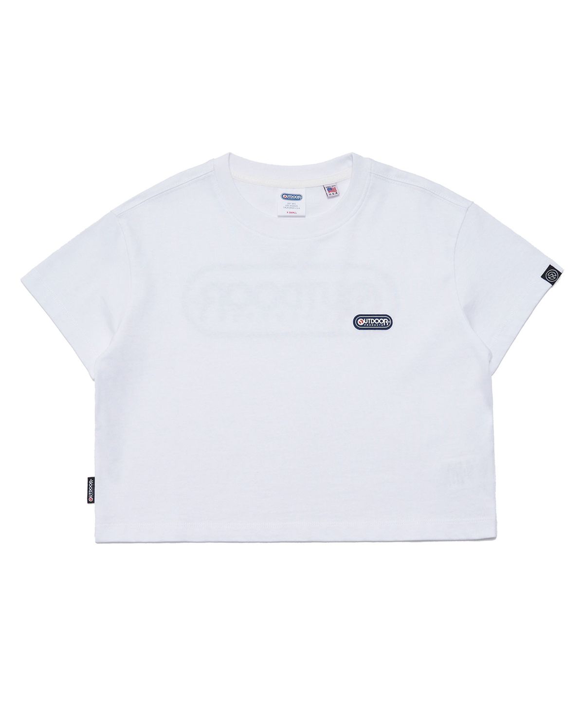 아웃도어 프로덕츠(OUTDOOR PRODUCTS) 여성 백 로고 크롭 티셔츠 WOMENS BACK LOGO CROPPED T-SHIRT