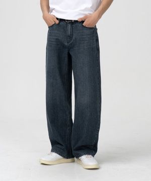 모어 와이드 데님 팬츠 (WASHED GREISH BLUE)