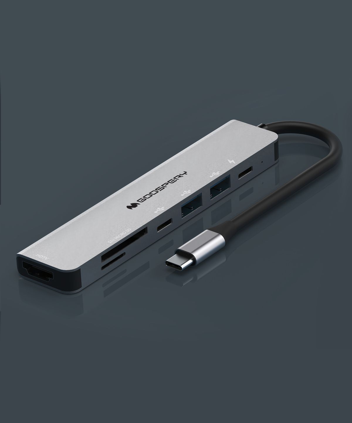 구스페리(GOOSPERY) 7in1 HDMI USB-C타입 7포트 멀티허브 4K 덱스 미러링