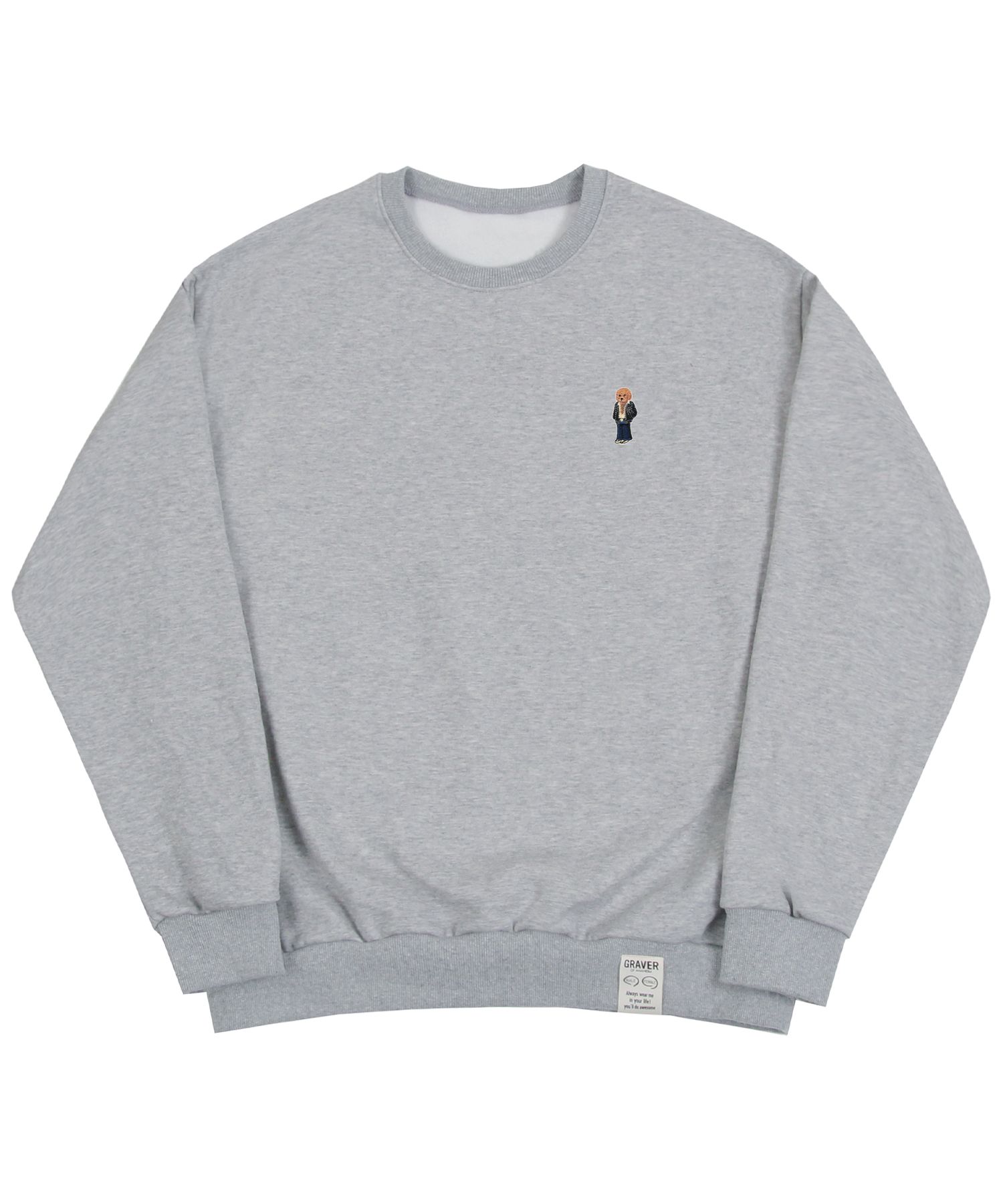 【GRAVER】23SS★ Tattoo Dog Embroidery Perito Sweatshirt MUSINSA | GRAVER [UNISEX] Tattoo Dog embroidered Perito