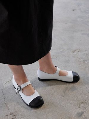 BMP22211 COMBI PEBBLE MARYJANE LOAFER / 2 color