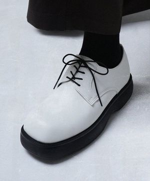 WTRD1601-1 릴리프 볼륨 스퀘어토 4홀 더비슈즈 화이트 [240~280mm]