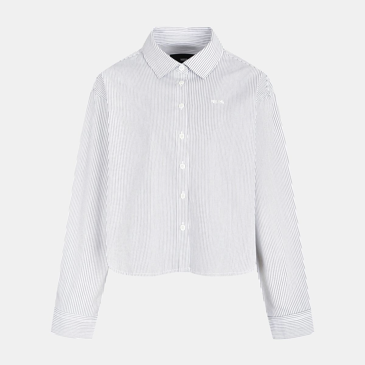 네파(NEPA) 7J21541 여성 라이프 스트라이프 긴팔 셔츠(크롭)