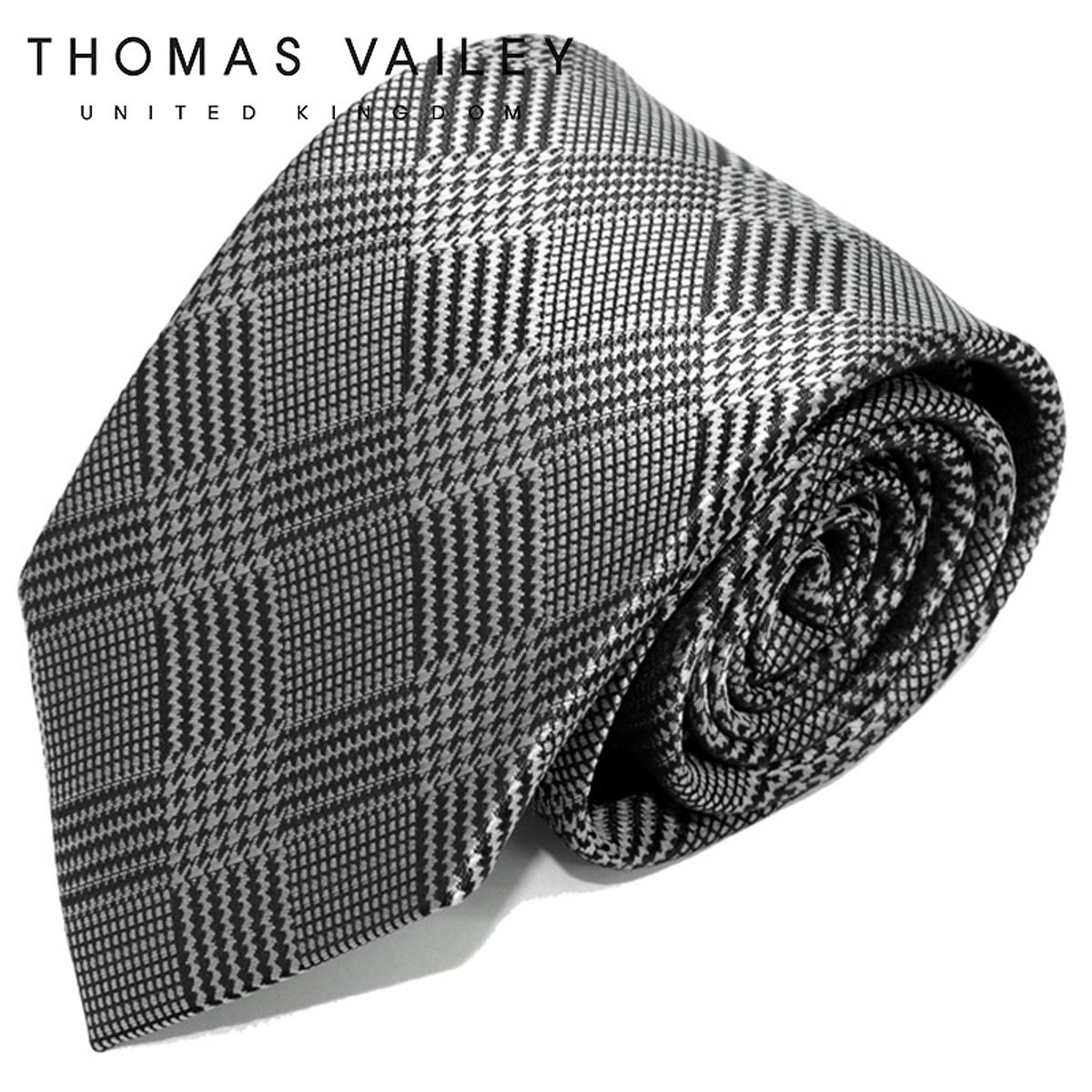 토마스 베일리(THOMAS VAILEY) 패션넥타이-다크글렌 그레이 8cm
