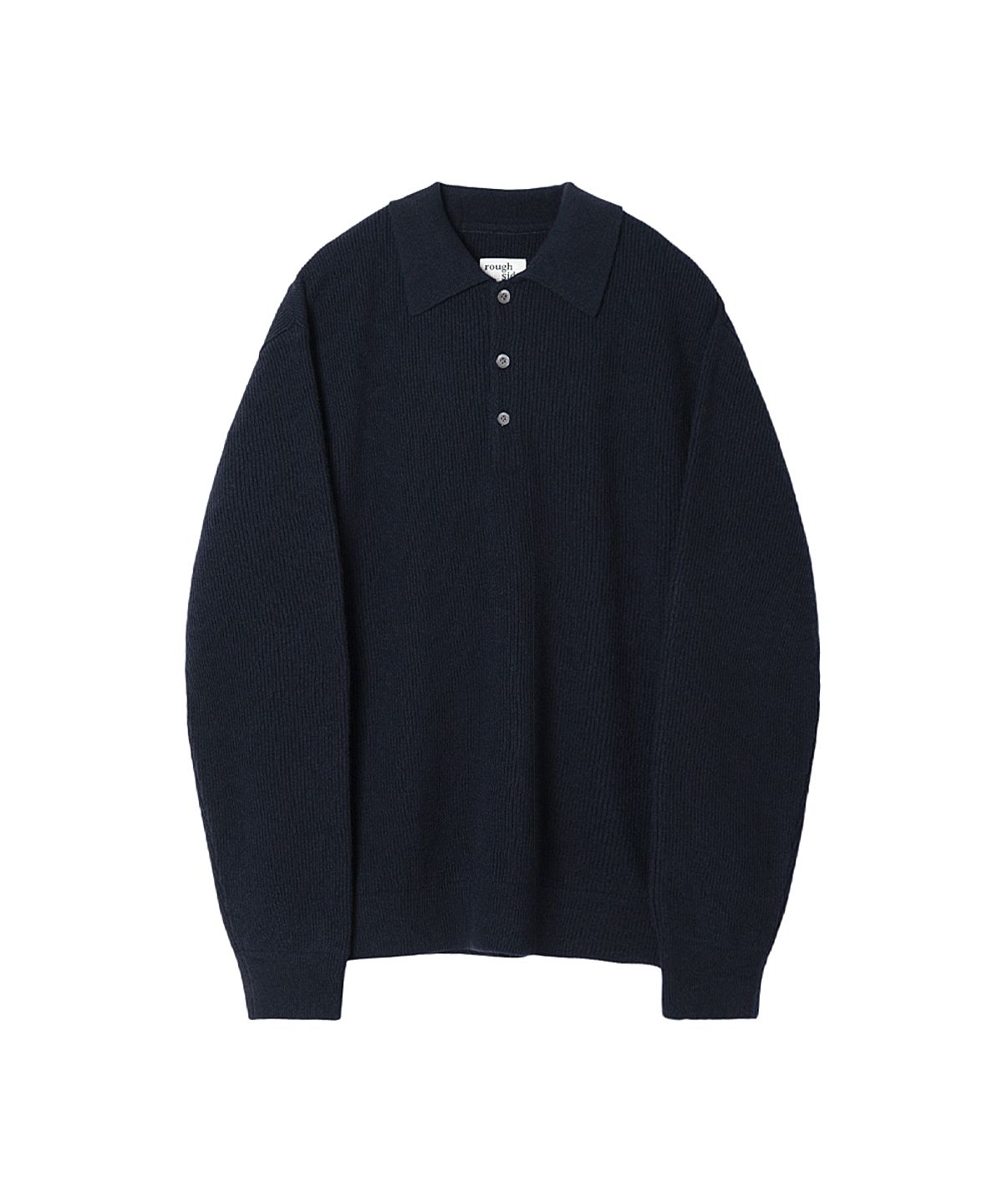 러프사이드(ROUGHSIDE) Collar Knit Dark Navy