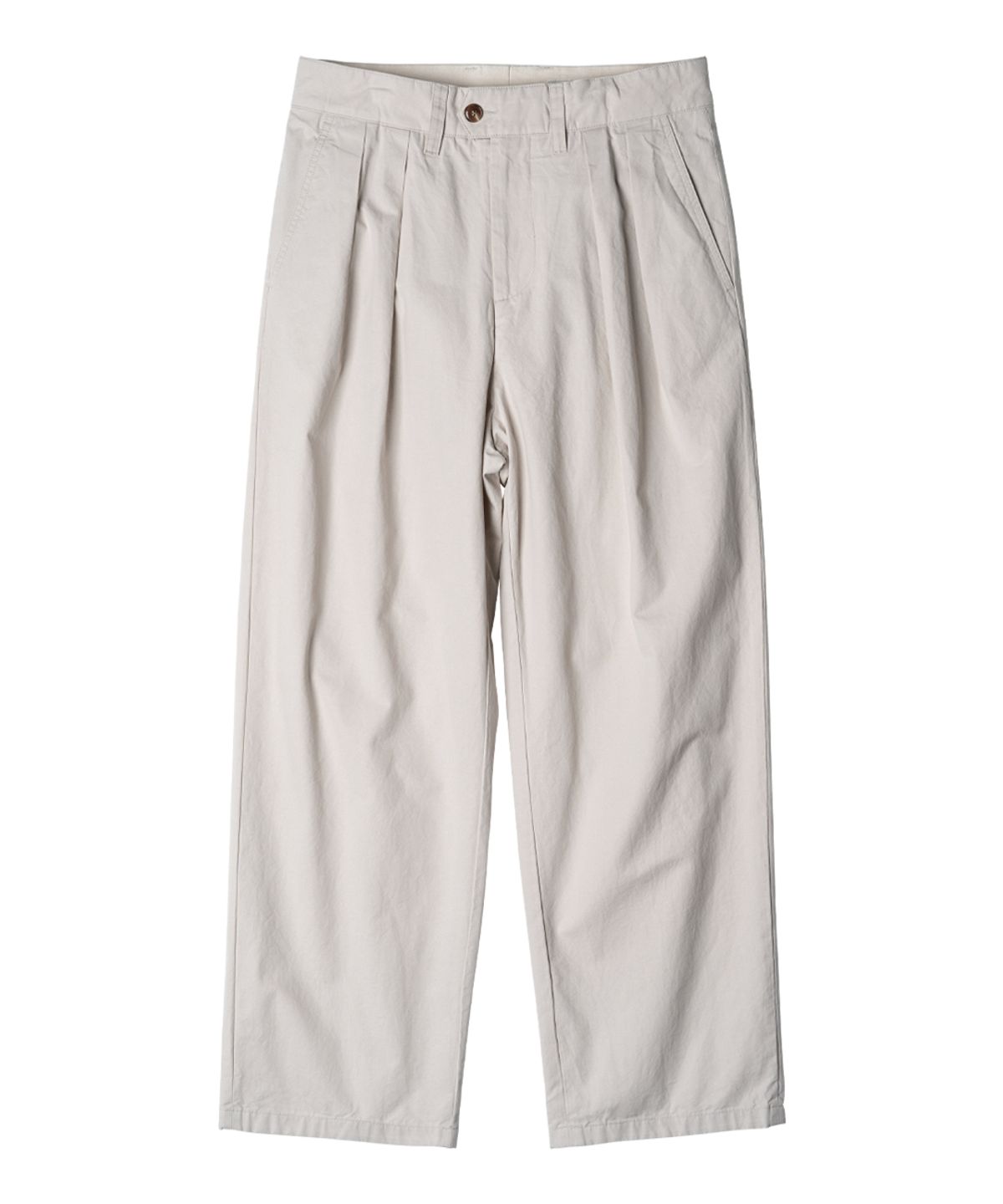 러프사이드(ROUGHSIDE) 23FW 2Tuck Wide Pants Ecru
