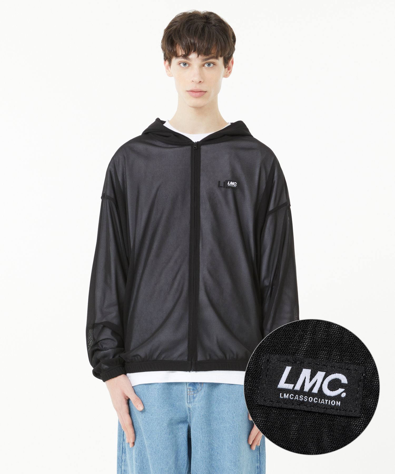 ★2023SS新作★LMC★ITALIC MESH ZIP-UP HOODIE MUSINSA | LMC ITALIC MESH ZIP-UP HOODIE black