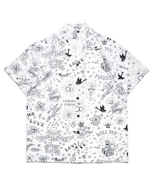 타투반팔셔츠-화이트