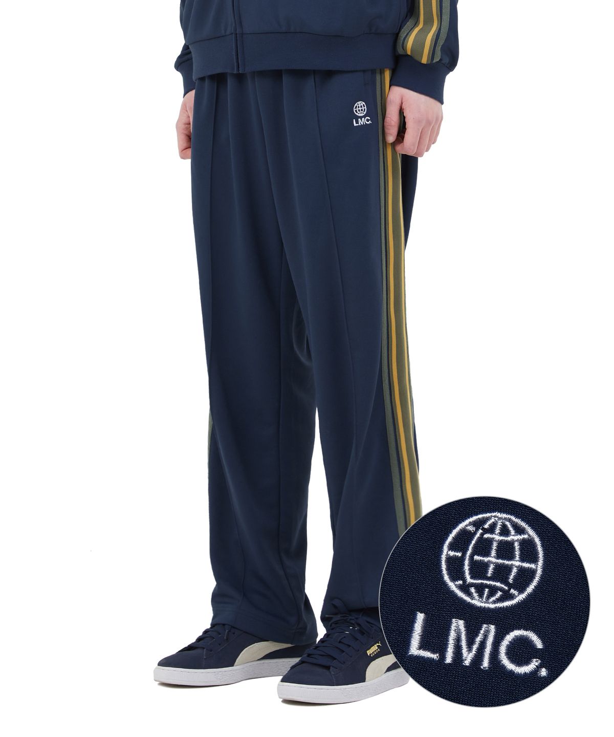 엘엠씨(LMC) SIDE STRIPED JERSEY TRACK PANTS navy