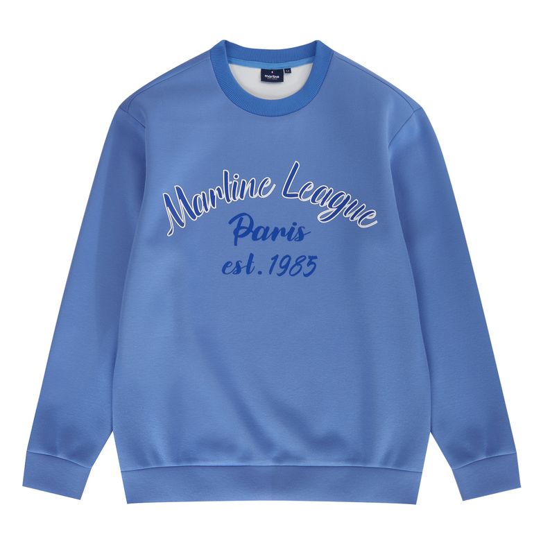 Lettering Round Shirts_S/Blue (Men)