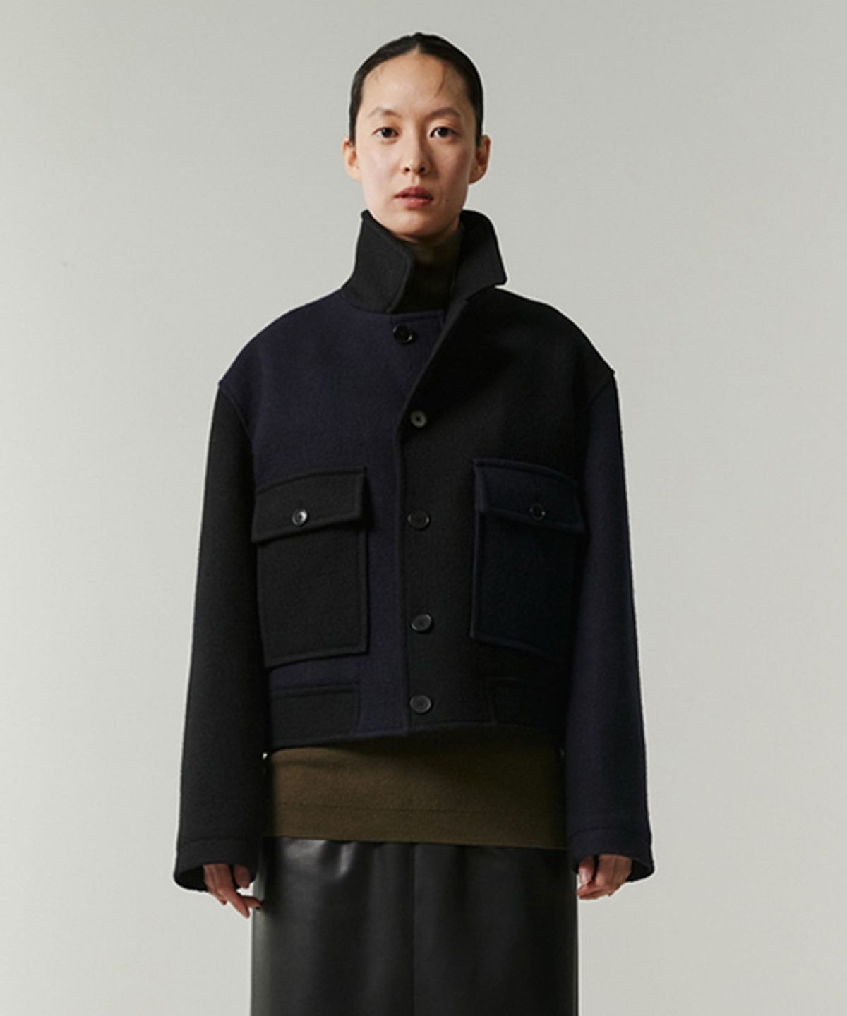 래코드(RECODE) [여성] Wool 100% Boucle Jacket (Standard Fit)_RQJAW22520BKX