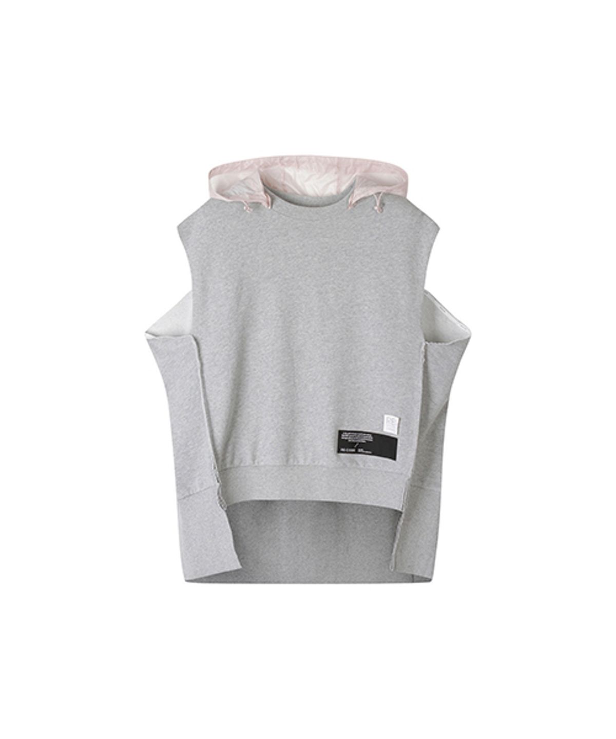 래코드(RECODE) [여성] Detachable hood crop vest _RQVAS22532GYX