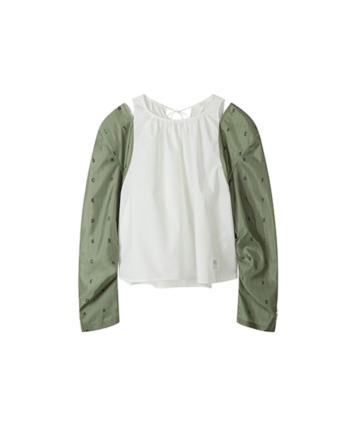 래코드(RECODE) [여성] Lining sleeve shoudet cutting top _RQTAS22597WHX