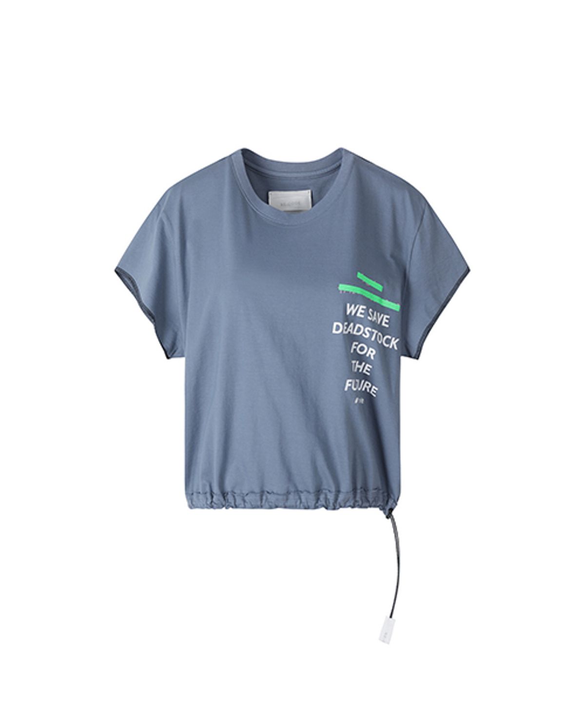 래코드(RECODE) [여성] Slogan round neck crop T-shirt (Hair band set) _RQTAM22568BUX