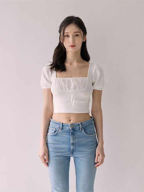 ☆Not Your Rose☆Daisy top Tシャツ トップ 韓国発 大人気 MUSINSA公式 | NOT YOUR ROSE Daisy Top (White)