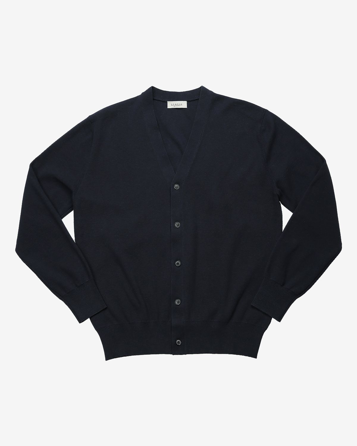 솔티(SORTIE) Essential Half Milano Cardigan (Navy)