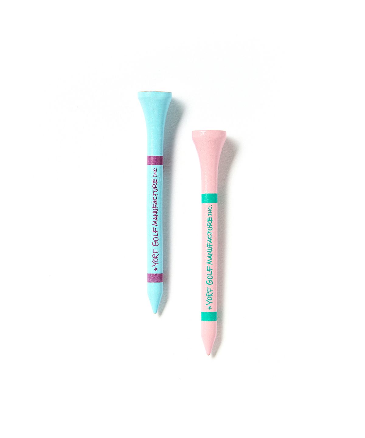 욜프(YORF) DOUBLE STRIPES TEE RASPBERRY & SKYBLUE