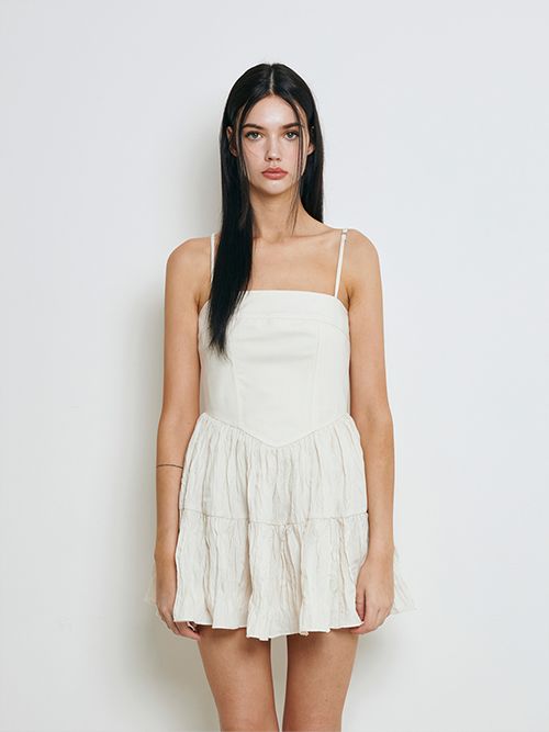 ◇Not your rose◇ Ruby dress (Beige) MUSINSA | NOT YOUR ROSE Ruby Dress (Beige)