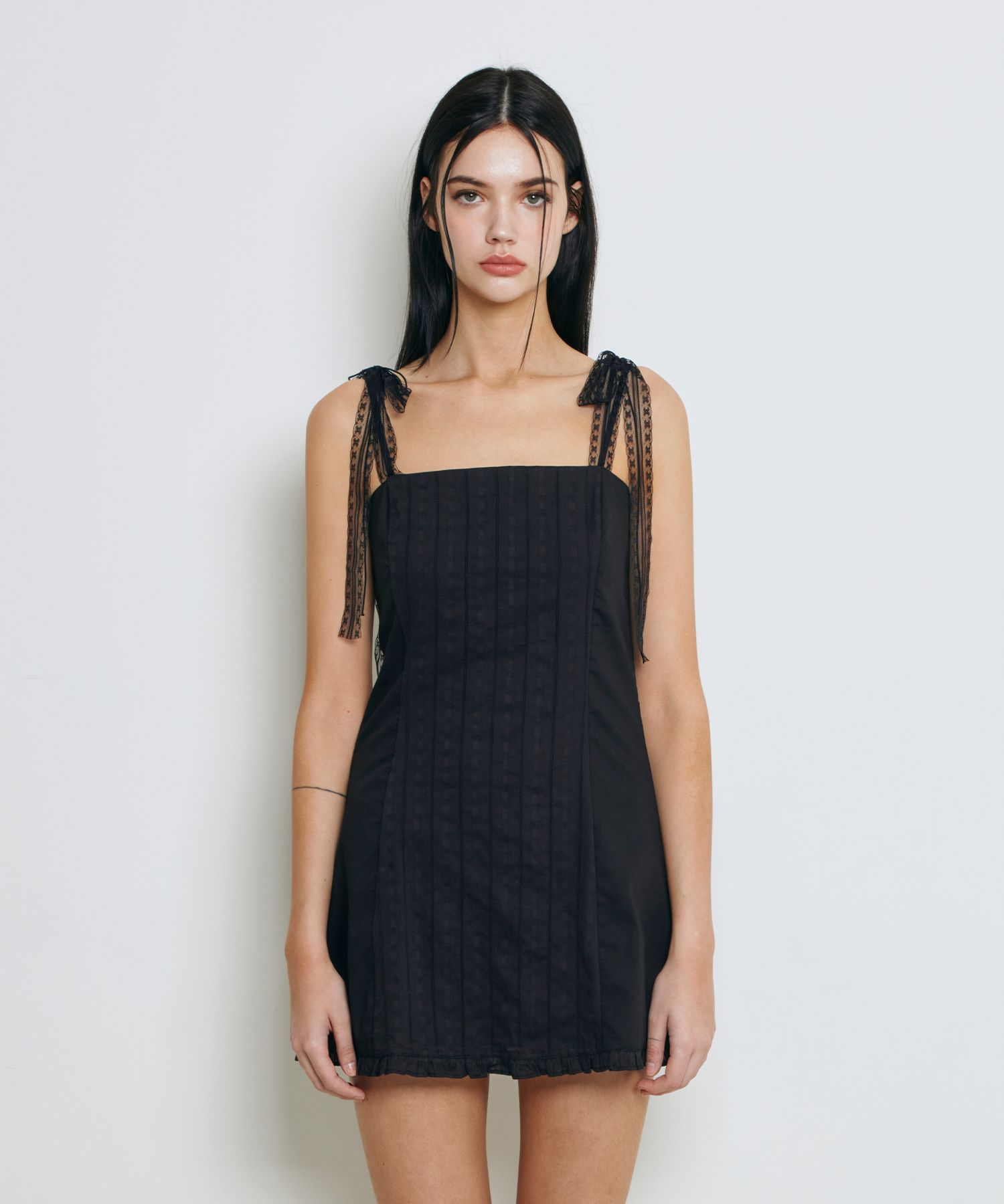 ●Not your rose● Tia dress (Black) MUSINSA | NOT YOUR ROSE Tia Dress (Black)