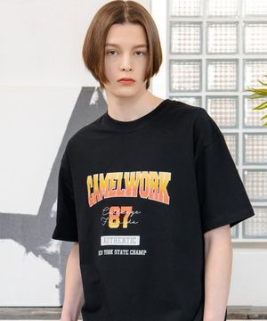 87넘버 어센틱 반팔티셔츠(블랙)