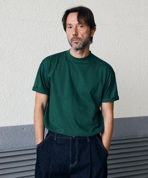프리미엄 싱글 세미오버 핏 티셔츠 그린