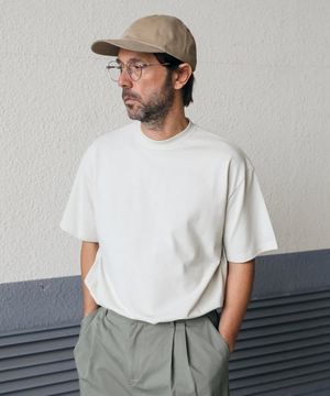프리미엄 싱글 세미오버 핏 티셔츠 라이트베이지