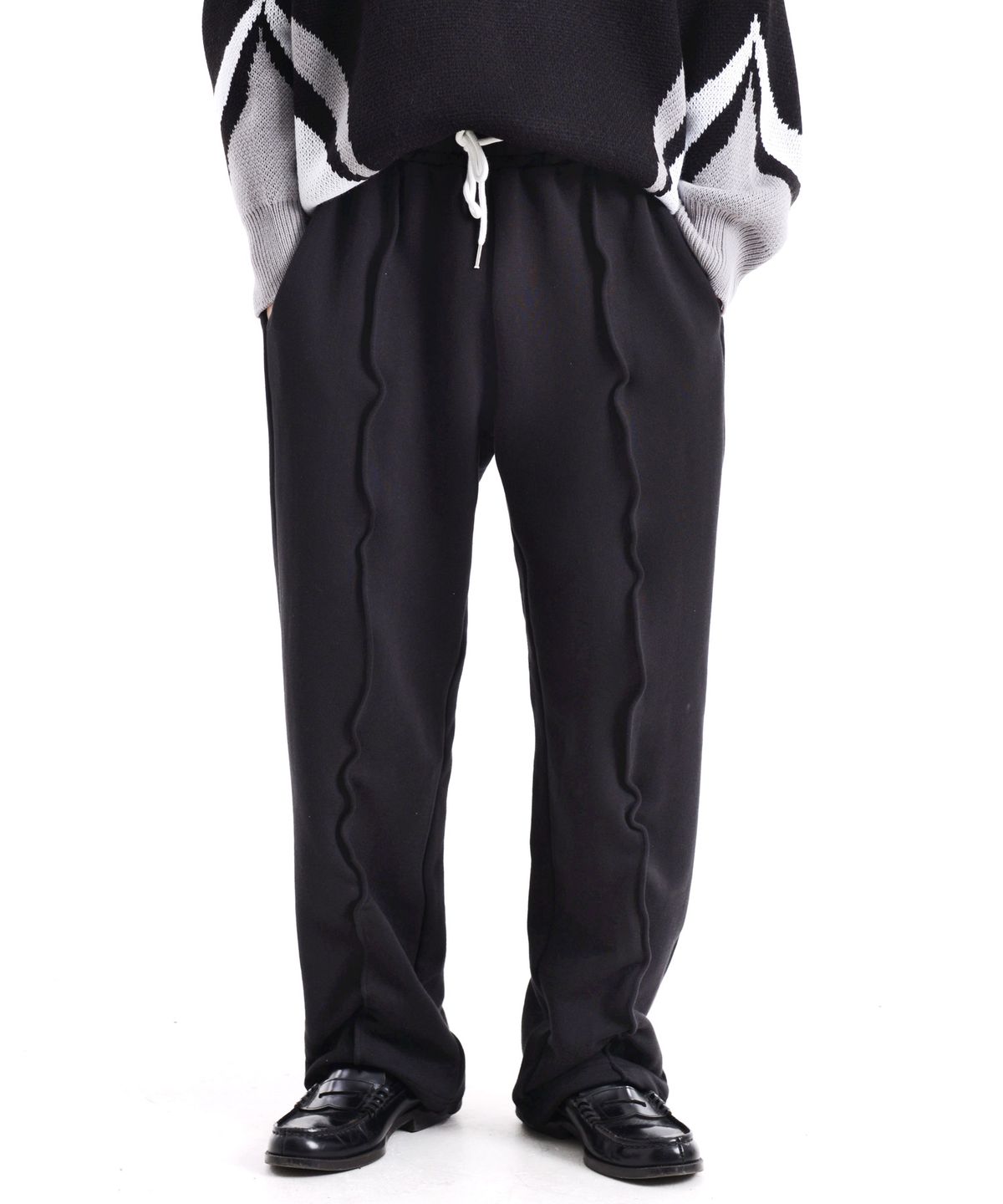 피스메이커(PIECE MAKER) WIRE SWEAT PANTS (BLACK)