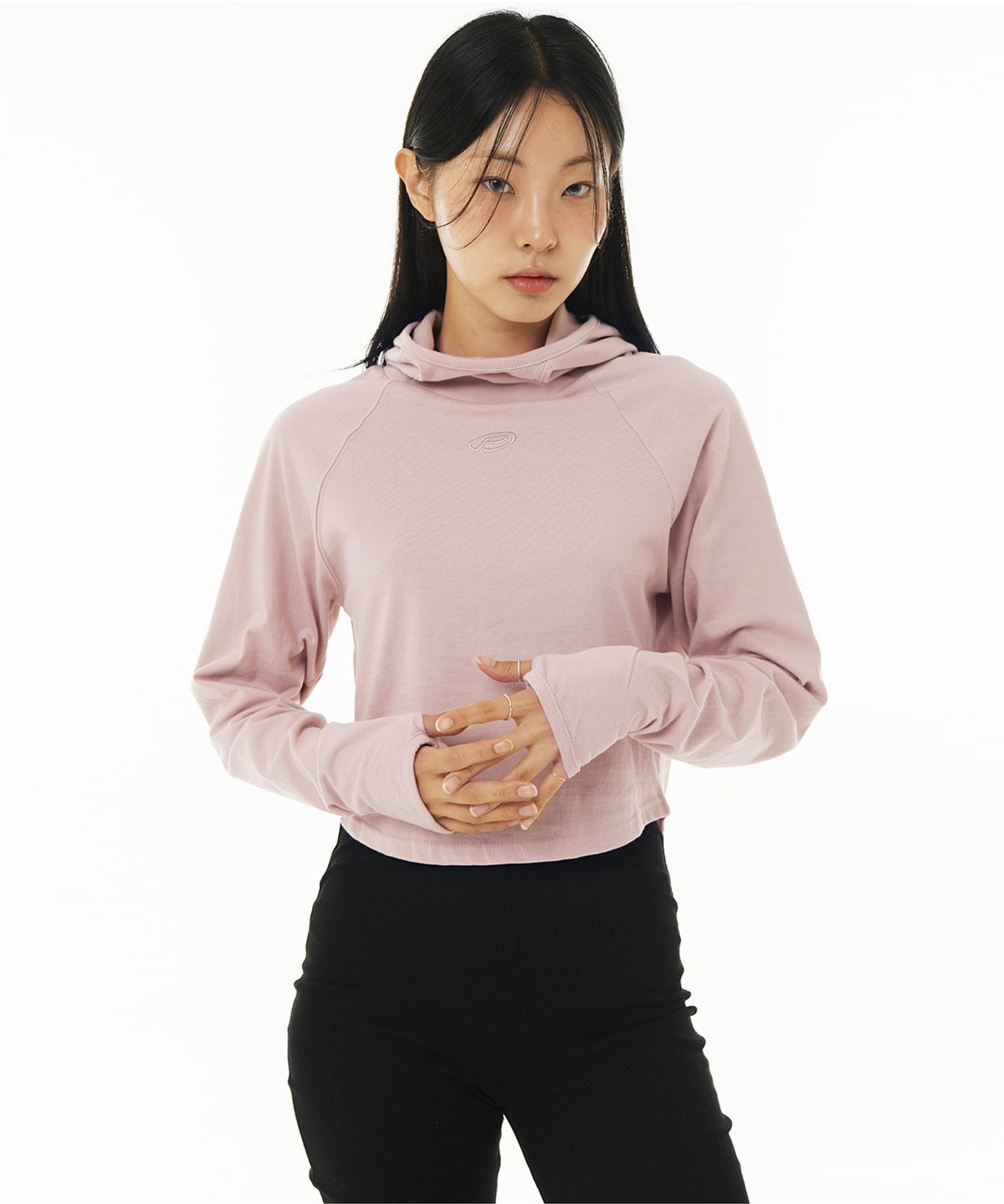 피스메이커(PIECE MAKER) EX LIGHT CROP HOODIE (PINK BEIGE)