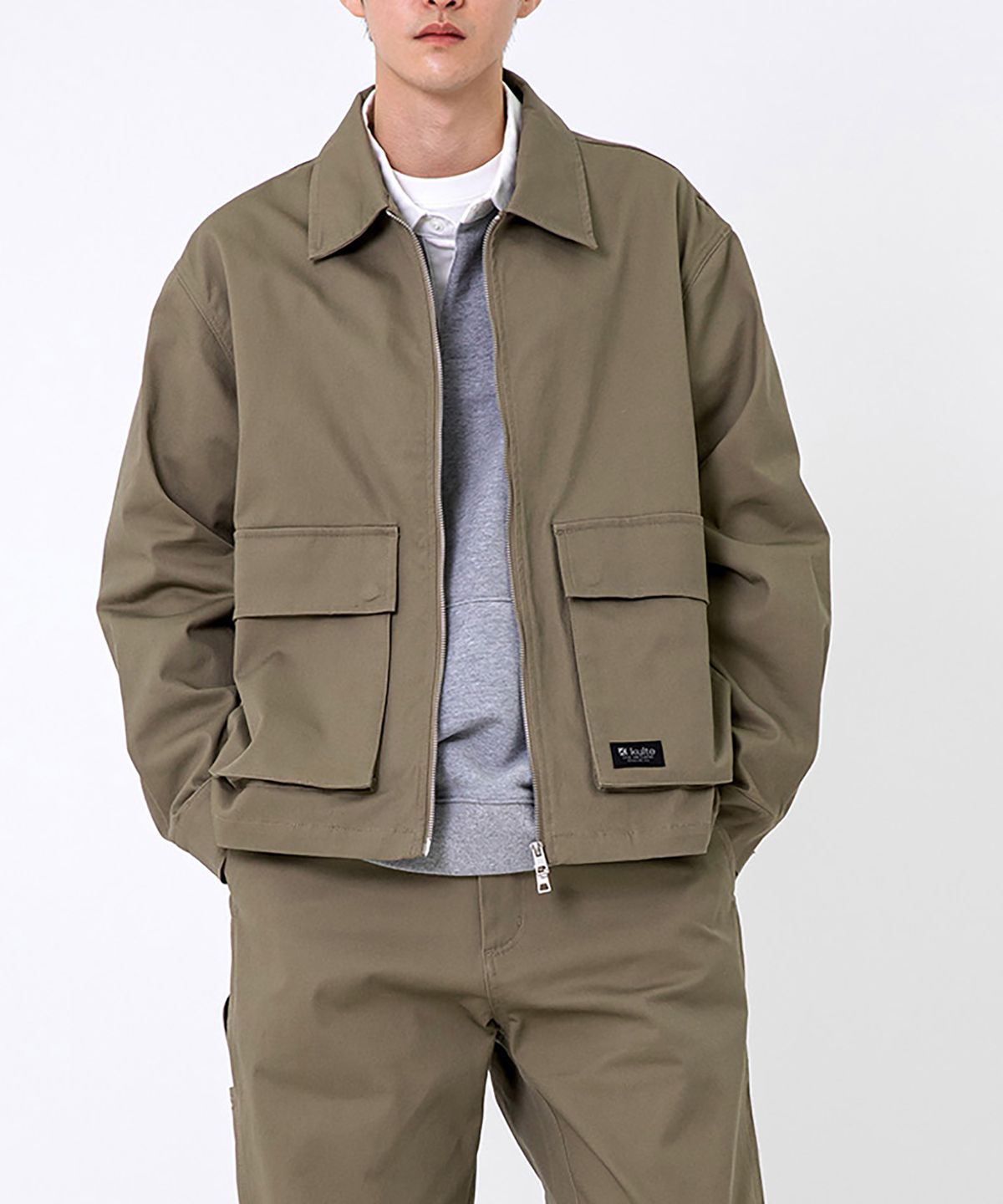 쿨트(KULTE) COTTON UTILITY JACKET 라이트카키