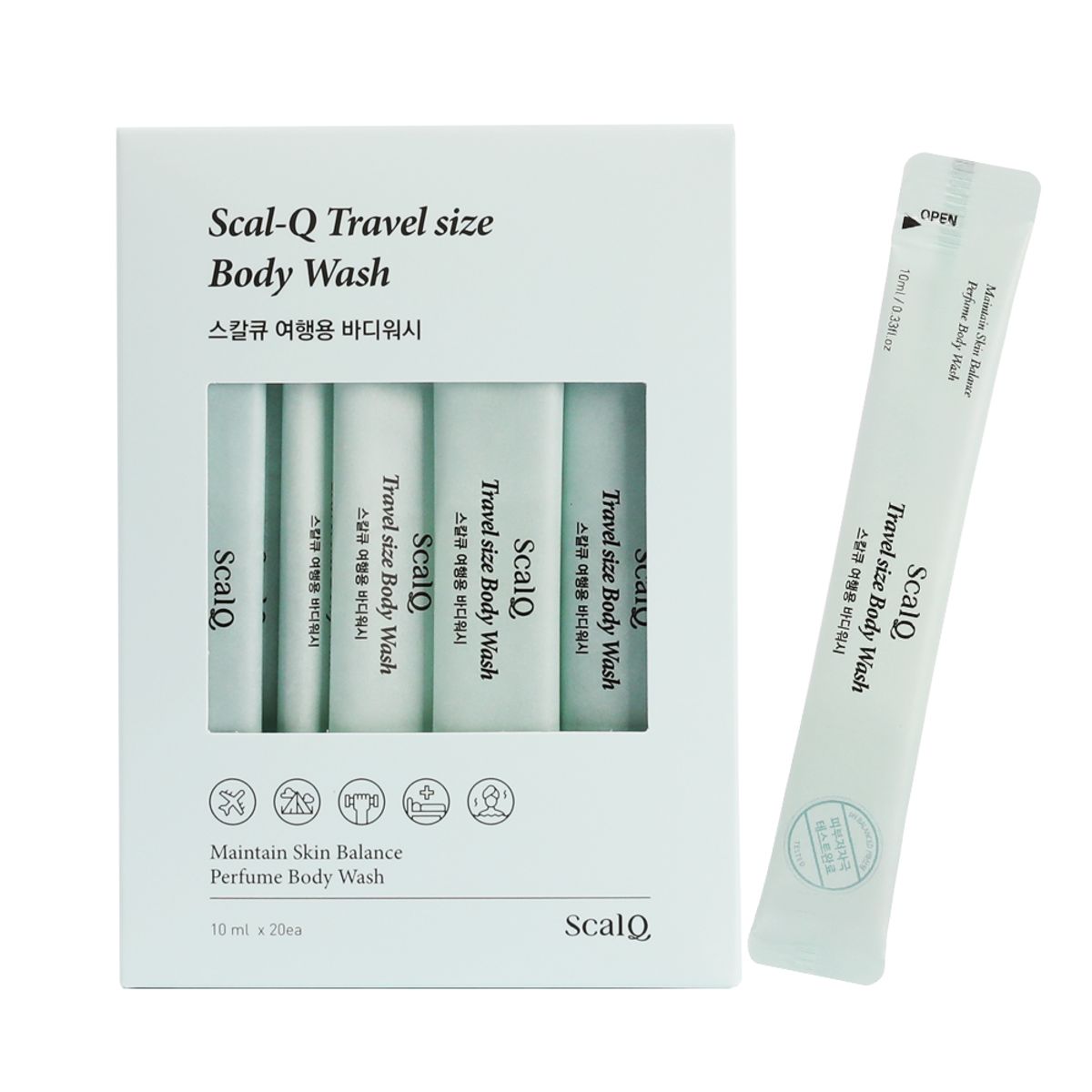 스칼큐(SCALQ) 여행용 약산성 바디워시 10ml 20개입