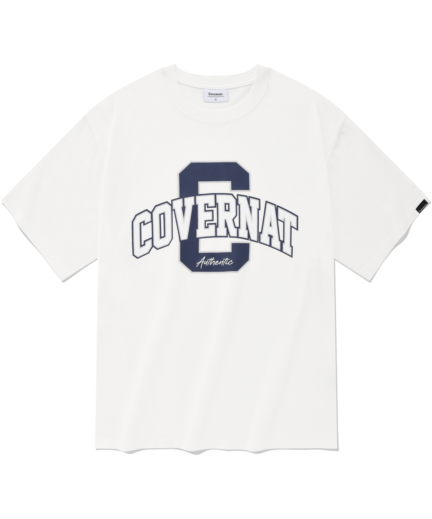 MUSINSA | COVERNAT Arch C Logo Layer T-Shirt White