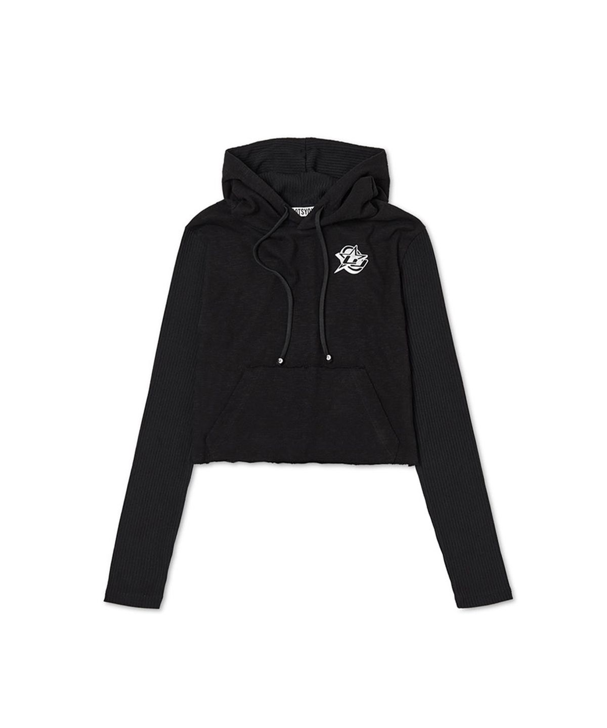 라츠유(LOTSYOU) lotsyou_Bellas Hoodie T-shirt Black