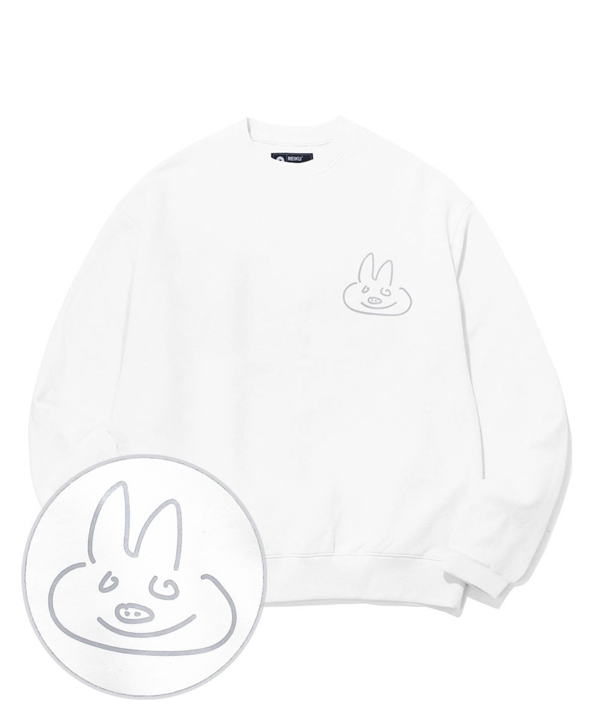 레이쿠(REIKU) rk rabbitpig mtm white