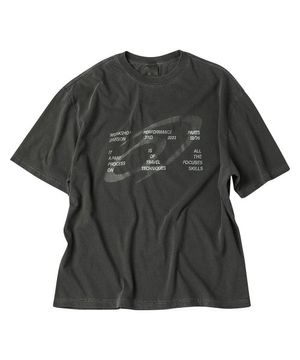 2023 아카이브 로고 피그먼트 반팔티 블랙 차콜