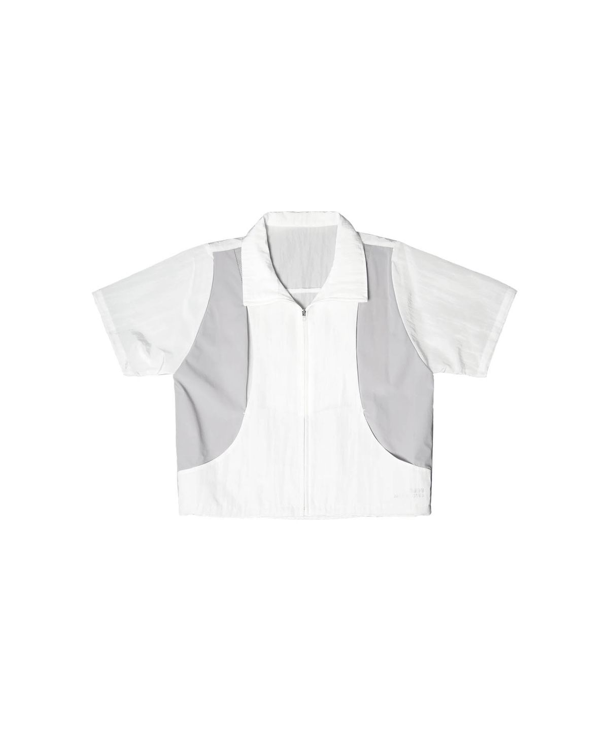 오호스(OJOS) Curved Pocket String Zip-up / White
