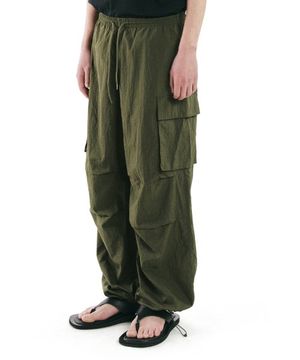 [써머ver] 쿨 나일론 카고 파라슈트 팬츠_카키