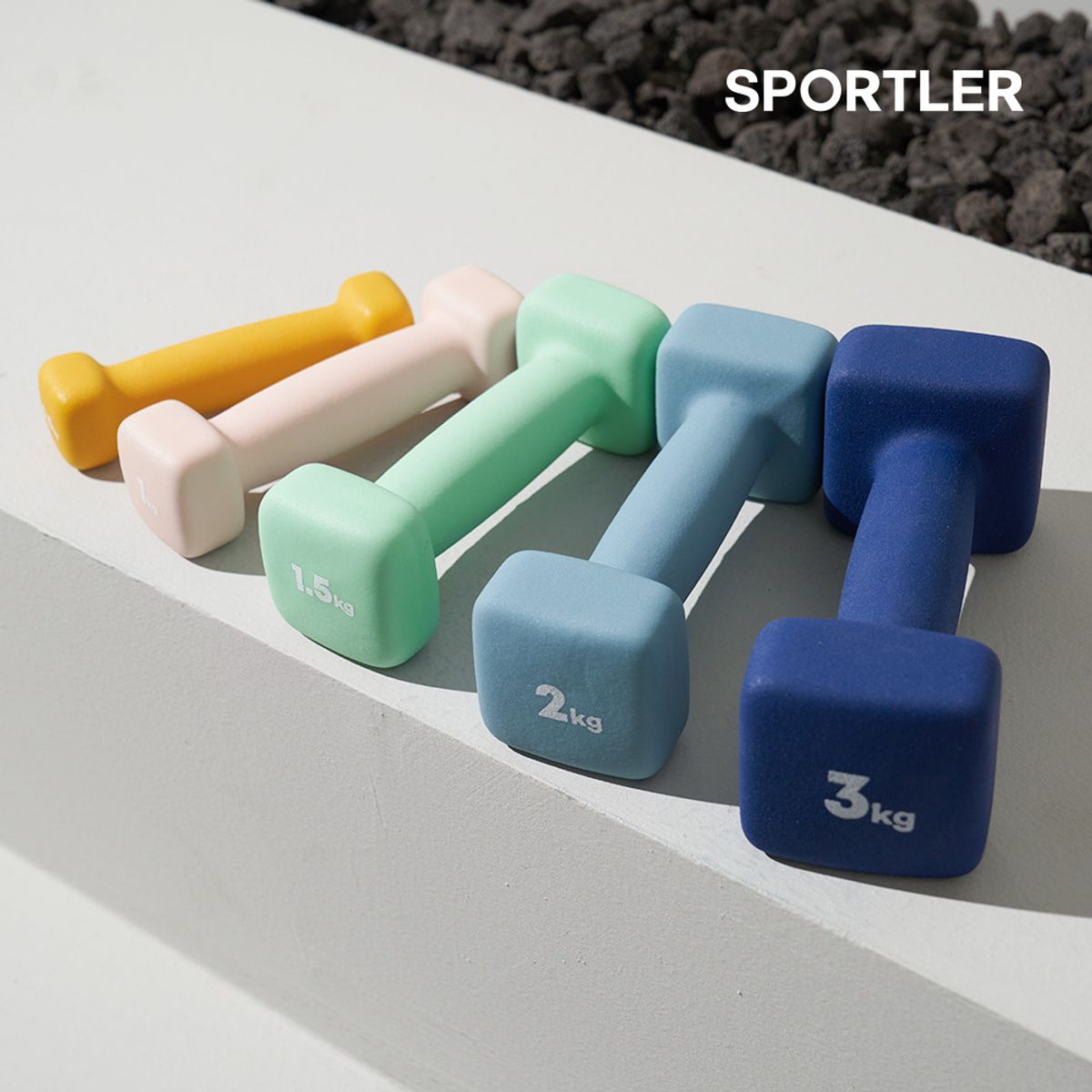스포틀러(SPORTLER) 네오프렌 미용 아령 세트