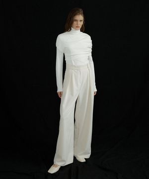 Monet wide slacks (ivory)