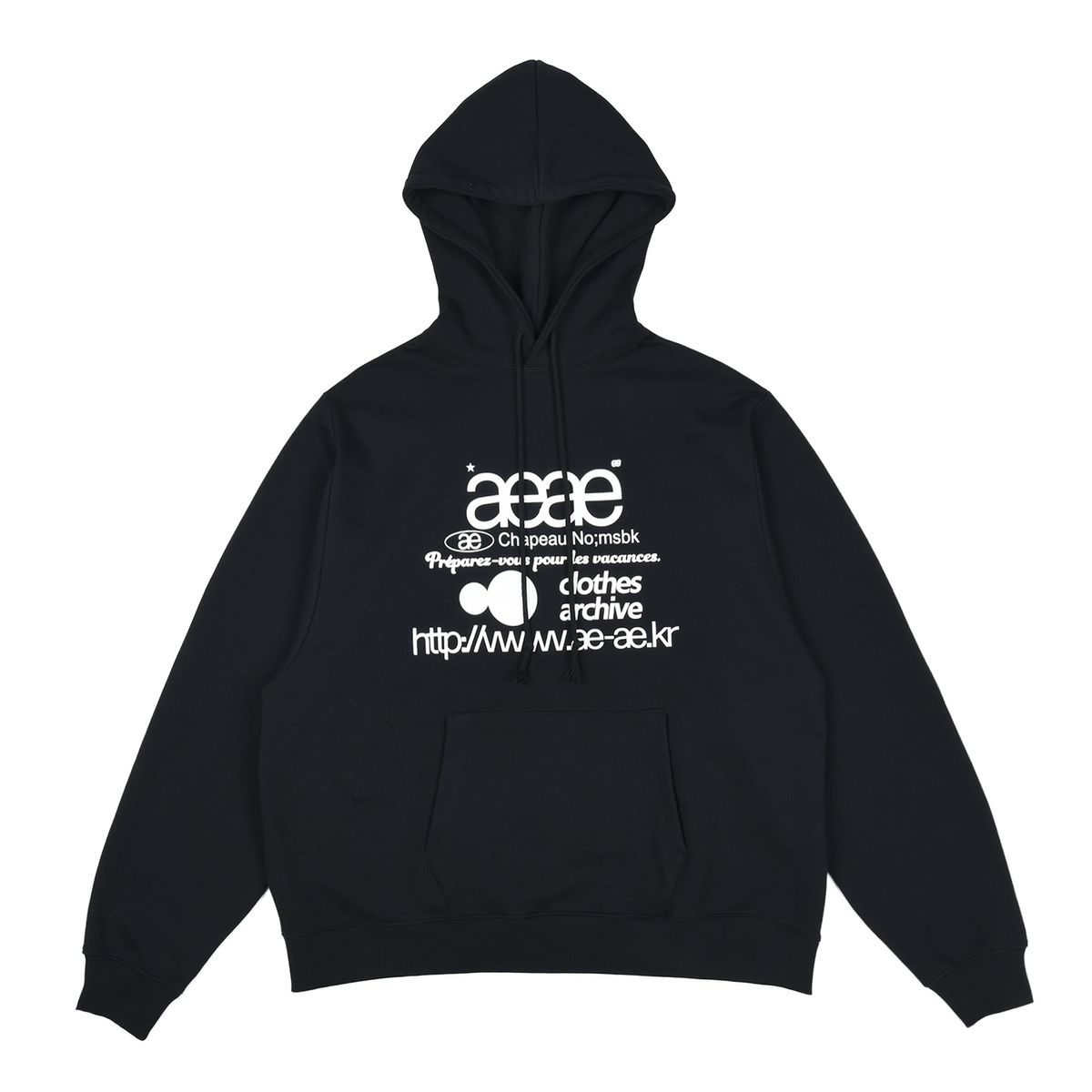 에이이에이이(AEAE) WEB LOGO LOOSED HOODIE