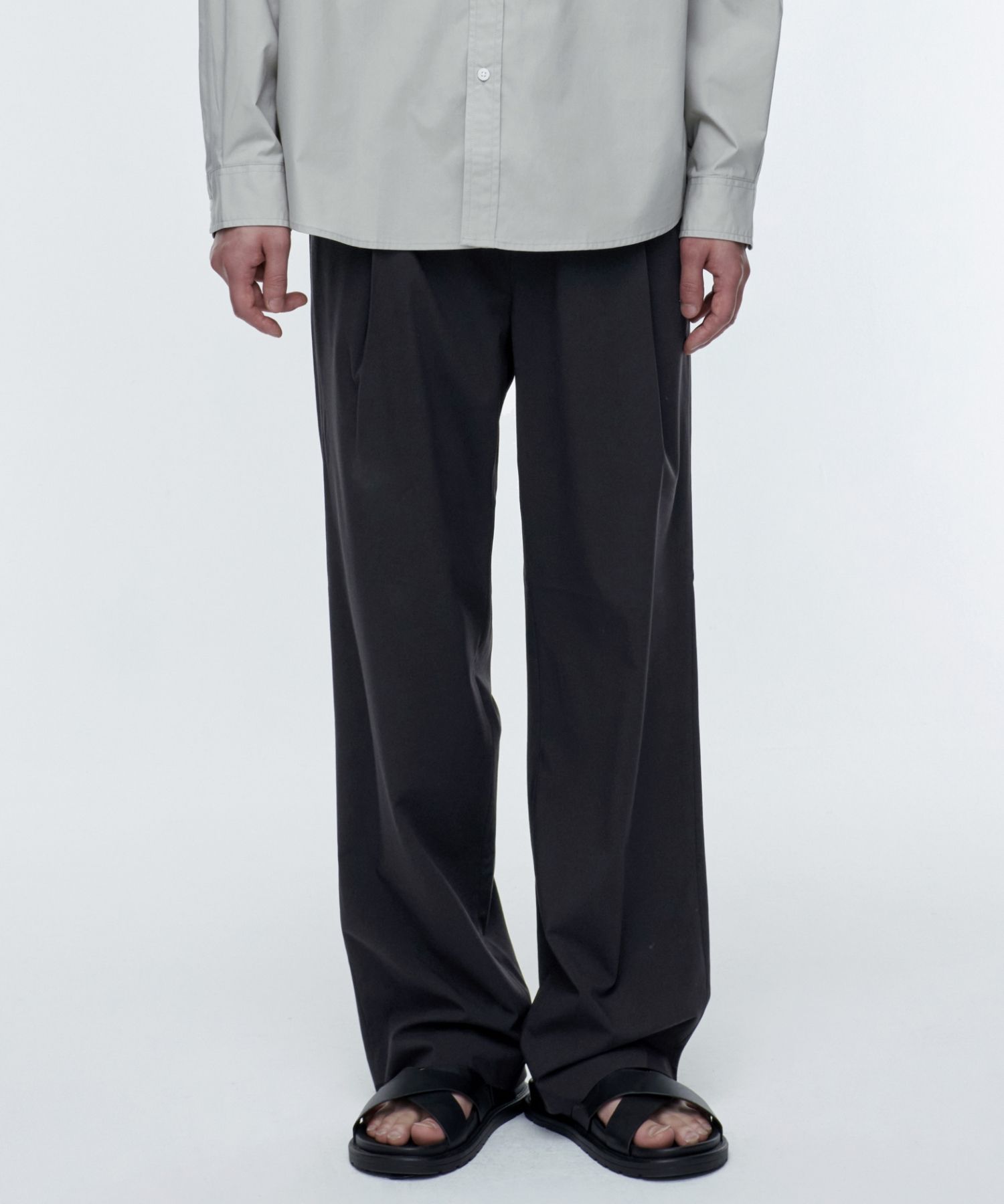 【MODERNIF】Cool Banding One Tuck Wide Slacks MUSINSA | MUSINSA STANDARD [Cool Standard] One Tuck Wide