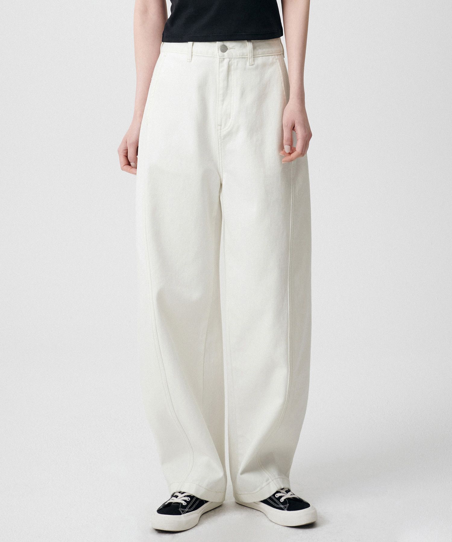 MUSINSA STANDARD LADY'S_ツイストセミバルーンデニムパンツ_3色 MUSINSA | MUSINSA STANDARD WOMAN Women's Twist Semi Balloon