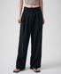 우먼즈 크링클 와이드 팬츠 [블랙]