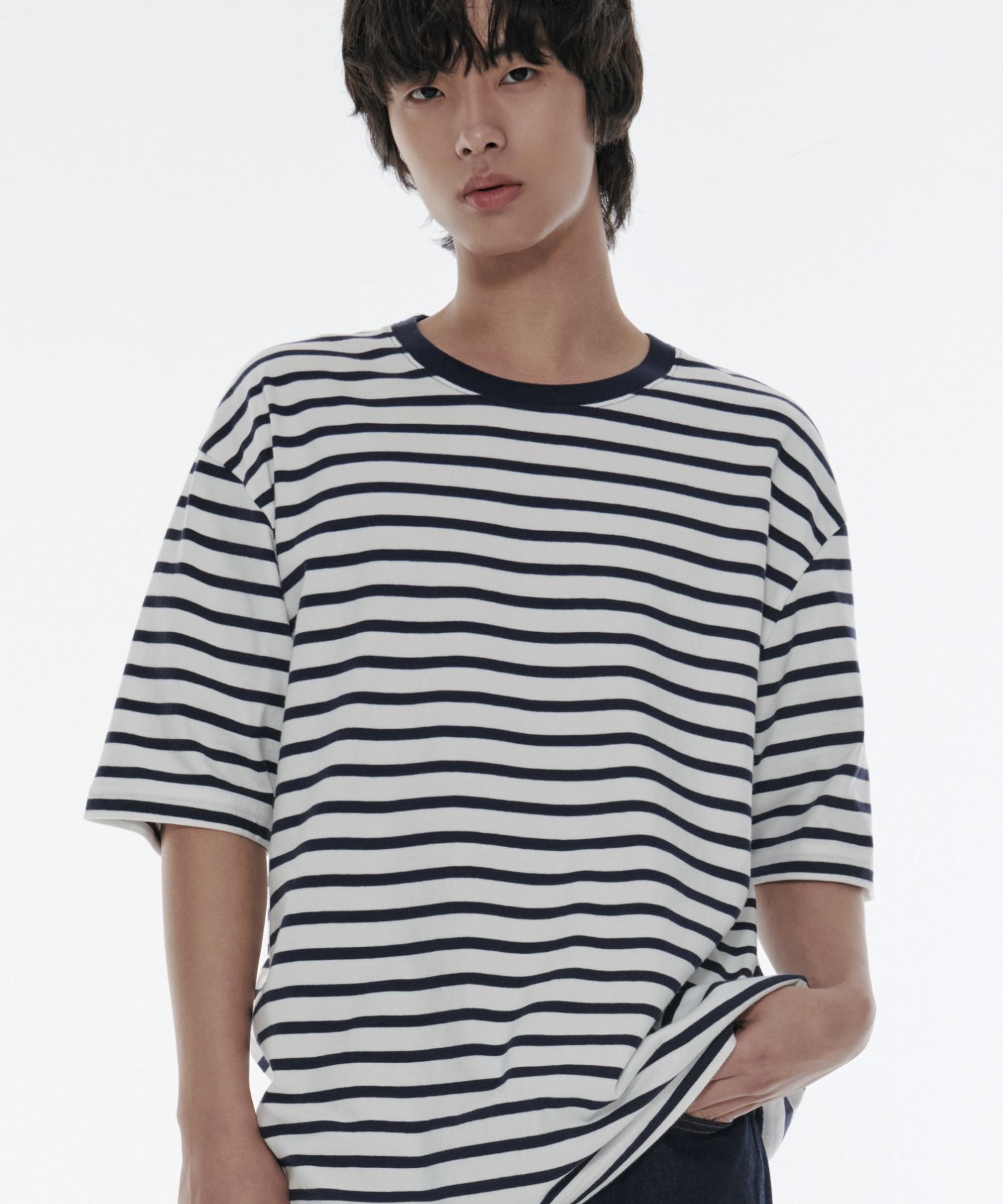 Tシャツ・カットソー *MUSINSA STANDARD* Breton Stripe Relaxed Long Sleeve T-Shirt MUSINSA | MUSINSA STANDARD Breton Stripe Relaxed Long Sleeve