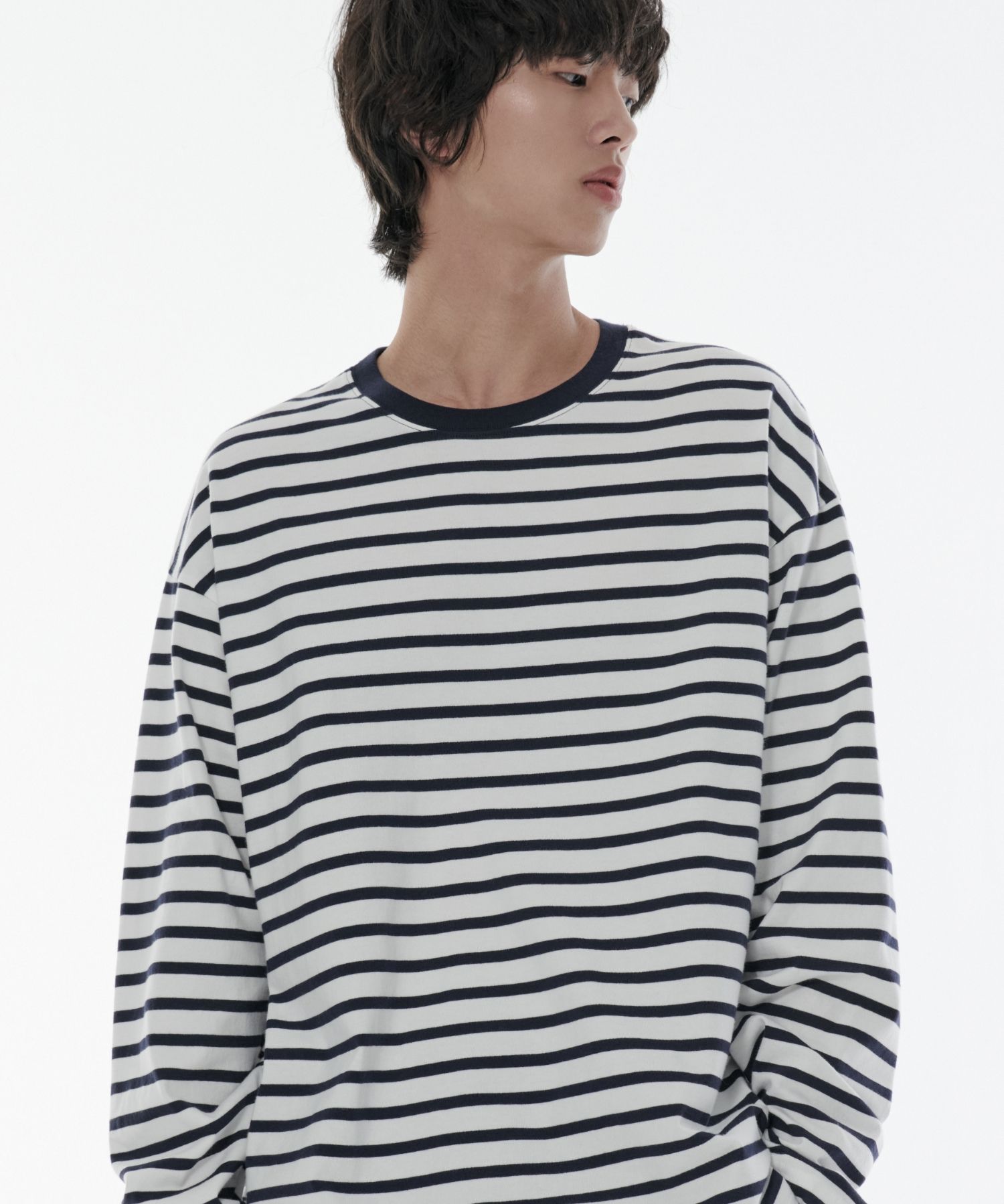 Tシャツ・カットソー *MUSINSA STANDARD* Breton Stripe Relaxed Long Sleeve T-Shirt MUSINSA | MUSINSA STANDARD Breton Stripe Relaxed Long Sleeve