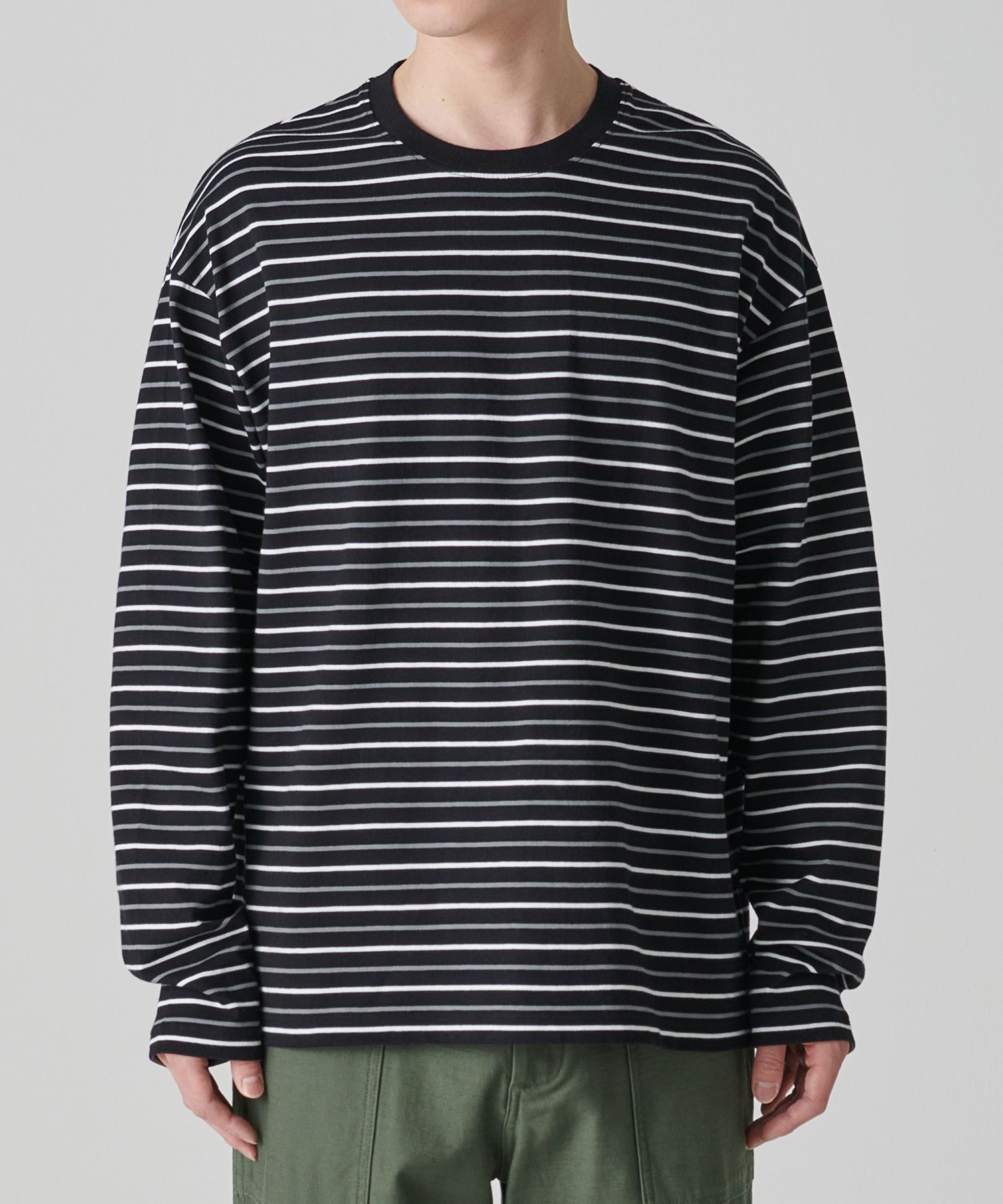 Tシャツ・カットソー *MUSINSA STANDARD* Breton Stripe Relaxed Long Sleeve T-Shirt MUSINSA公式 | MUSINSA STANDARD Breton Stripe Relaxed Long