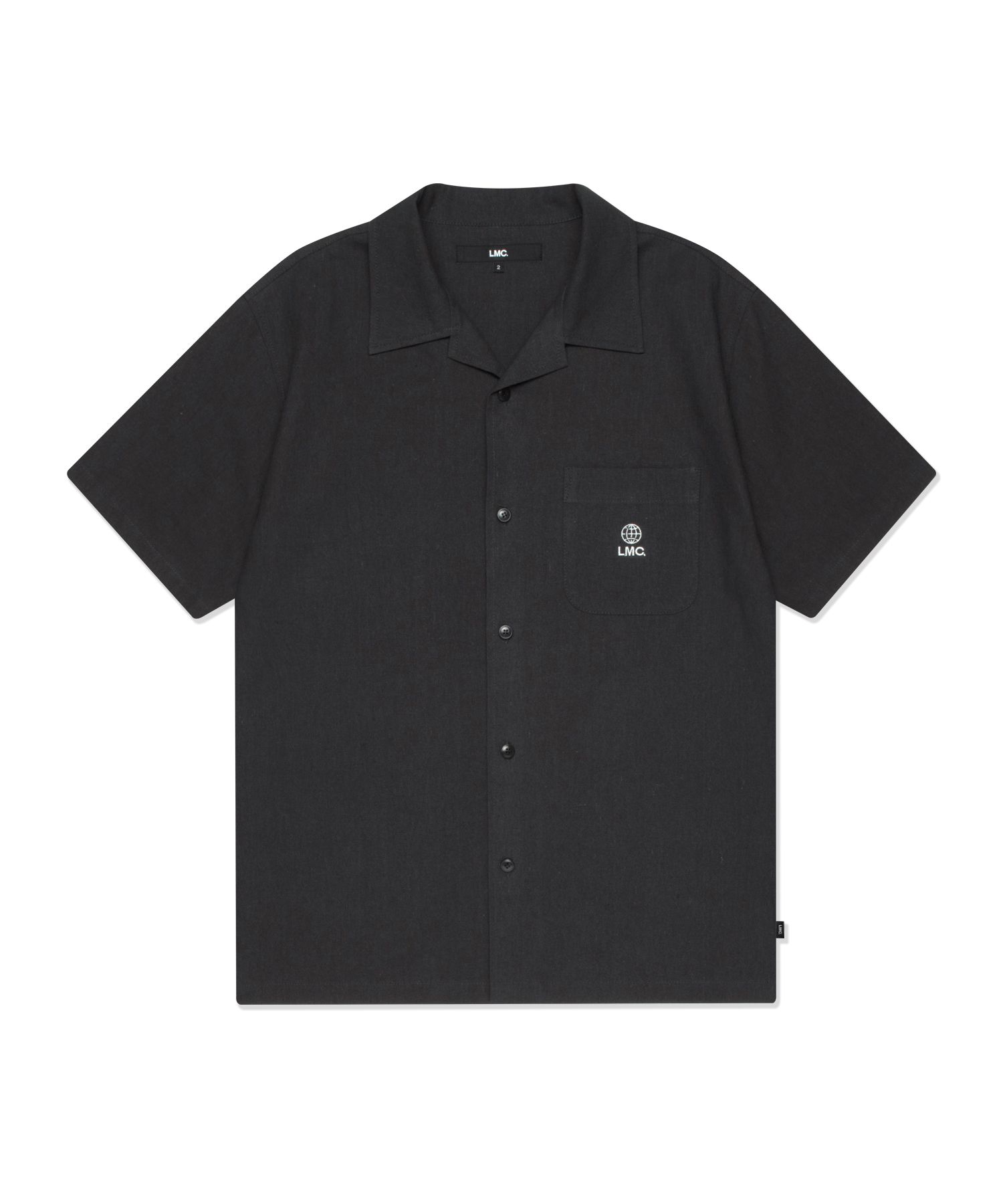 ★2023SS新作★LMC★GLOBE LINEN SHORT SLV SHIRT MUSINSA | LMC GLOBE LINEN SHORT SLV SHIRT black