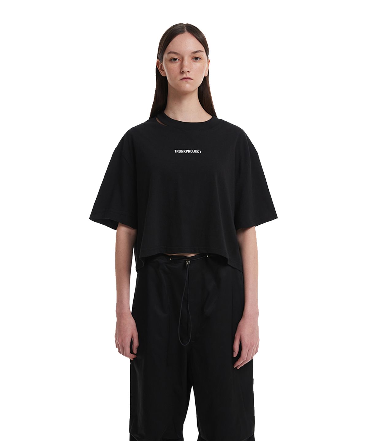 트렁크프로젝트(TRUNK PROJECT) Ripped Hole T Shirts_Black
