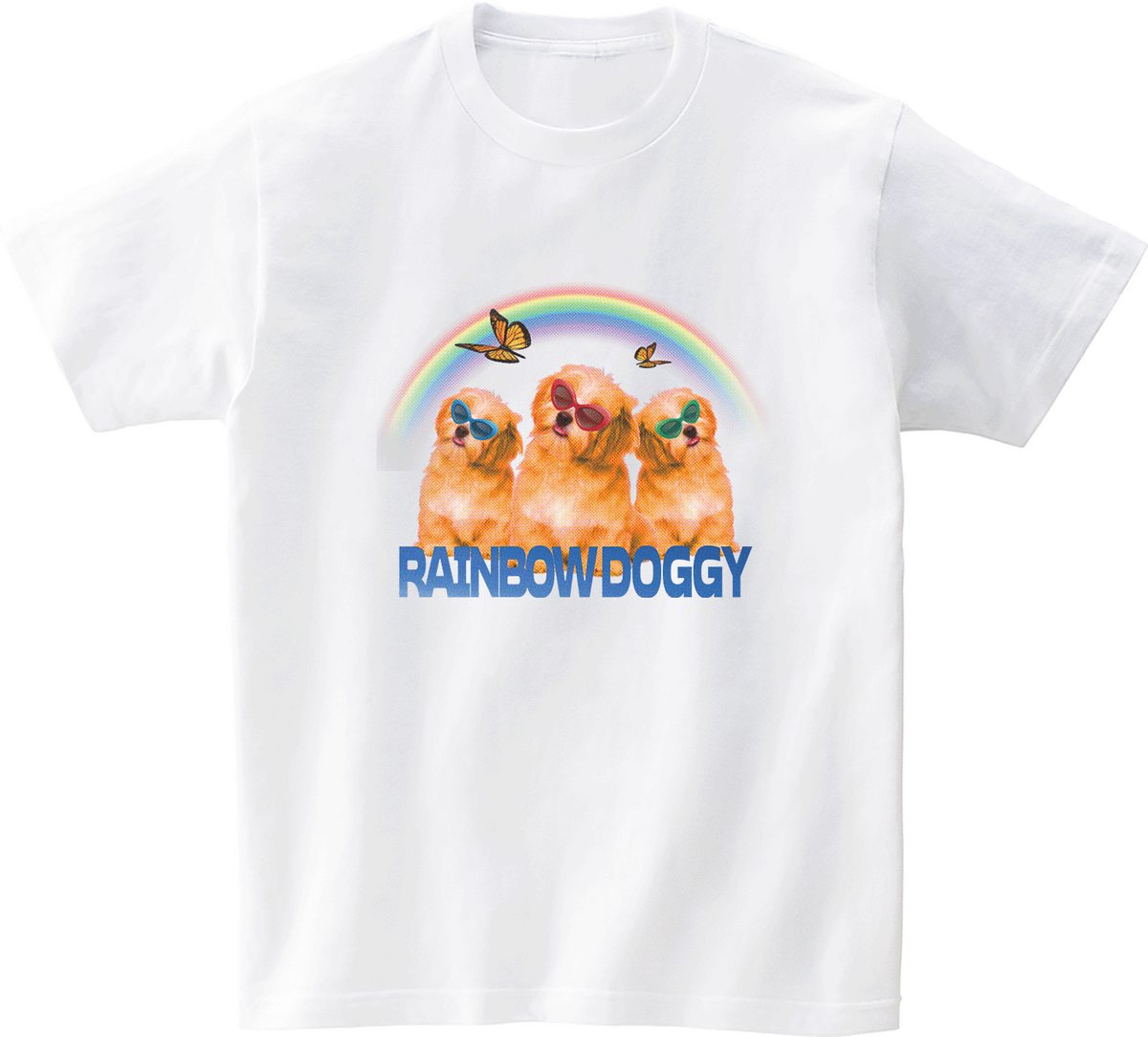 어썸어스(AWESOMEUS) (23SS)Rainbow Doggy 반팔 티셔츠 화이트
