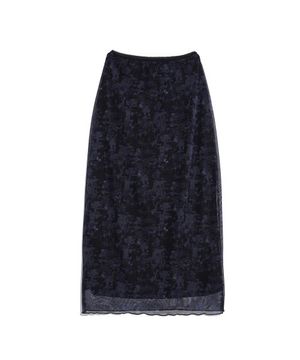 FOG LONG MESH SKIRT_DEEP BLUE