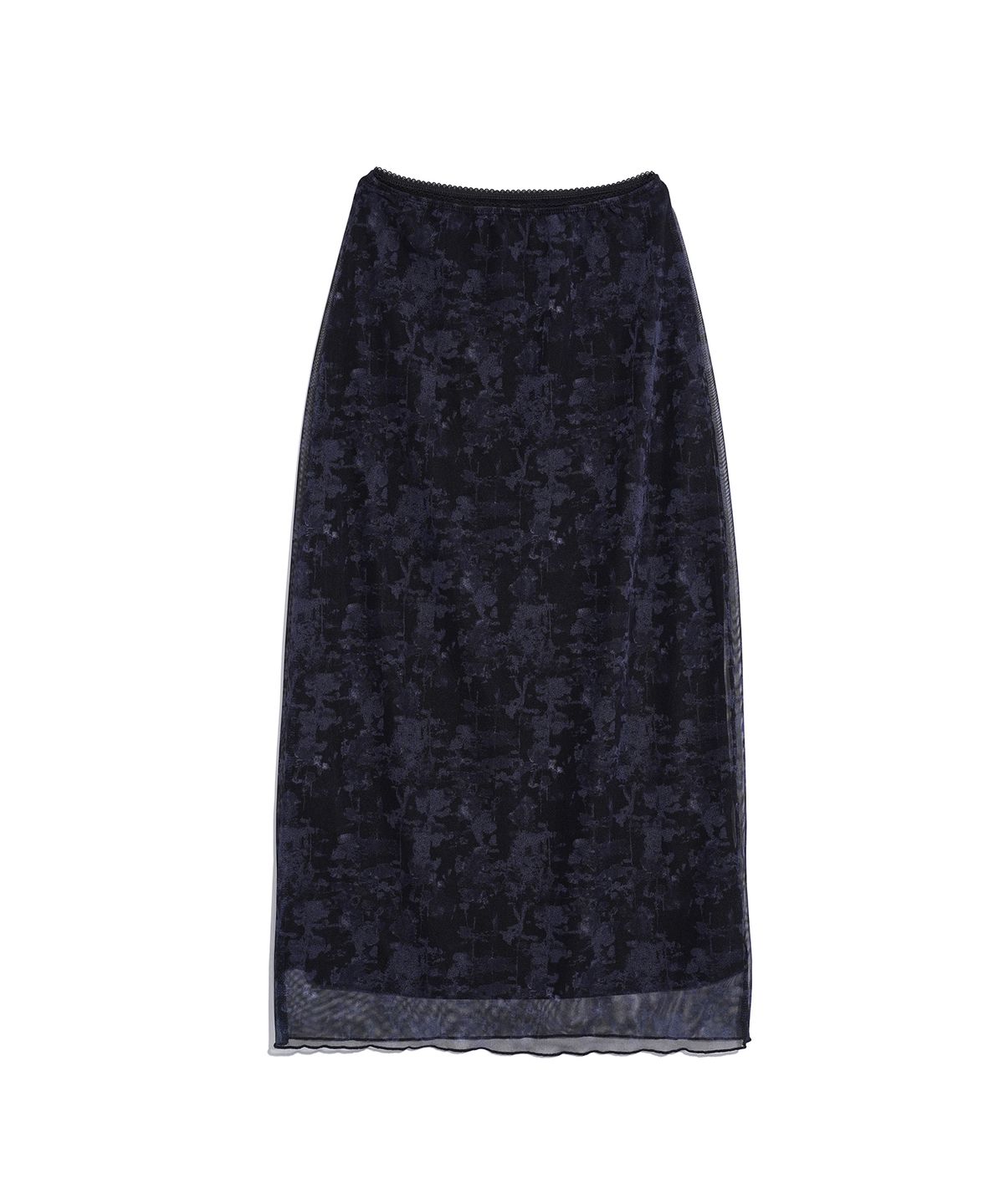 하이스쿨디스코(HIGH SCHOOL DISCO) FOG LONG MESH SKIRT_DEEP BLUE